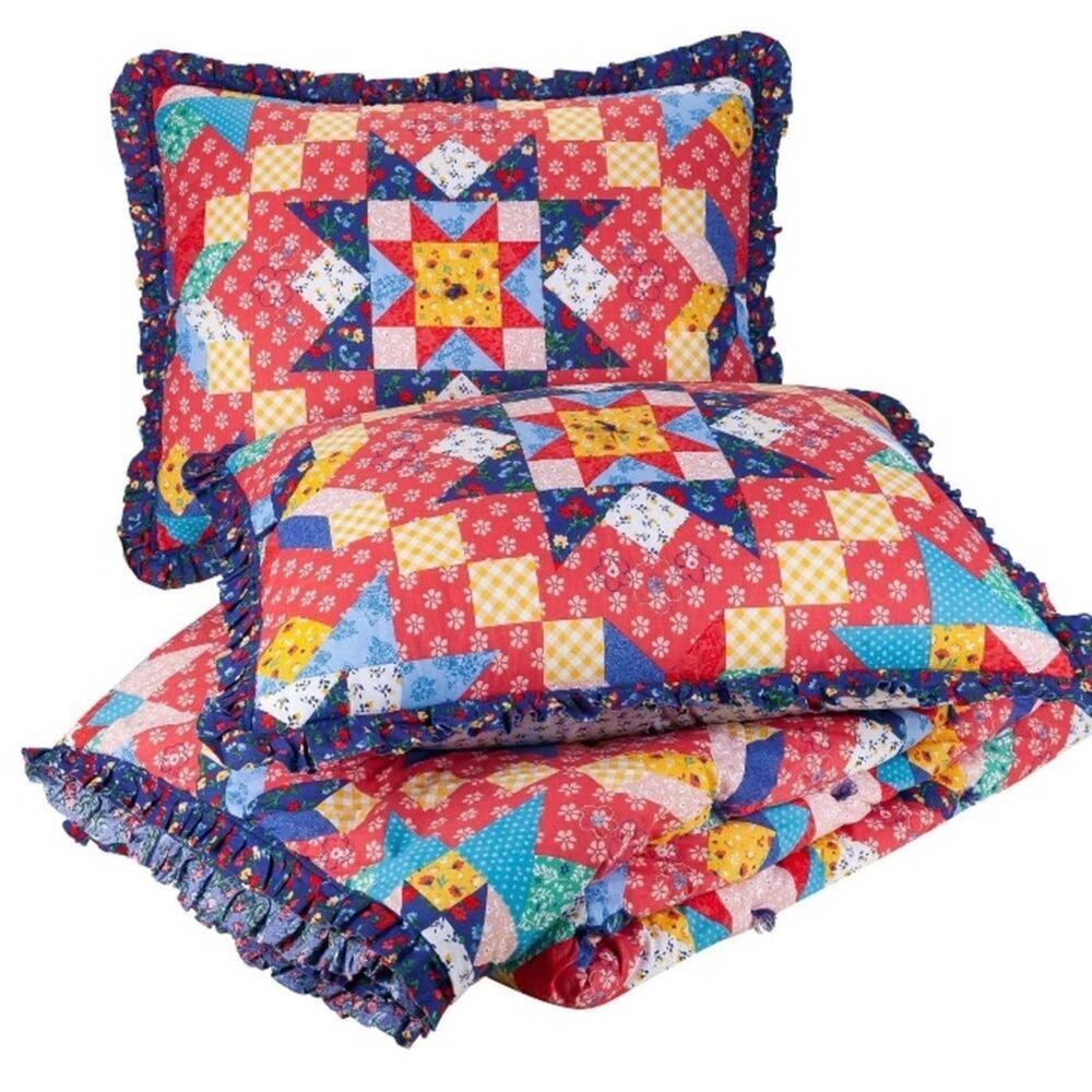 The Pioneer Woman‎ Multi-Color Starlight Patchwork 2-Piece Cotton Standard Sham